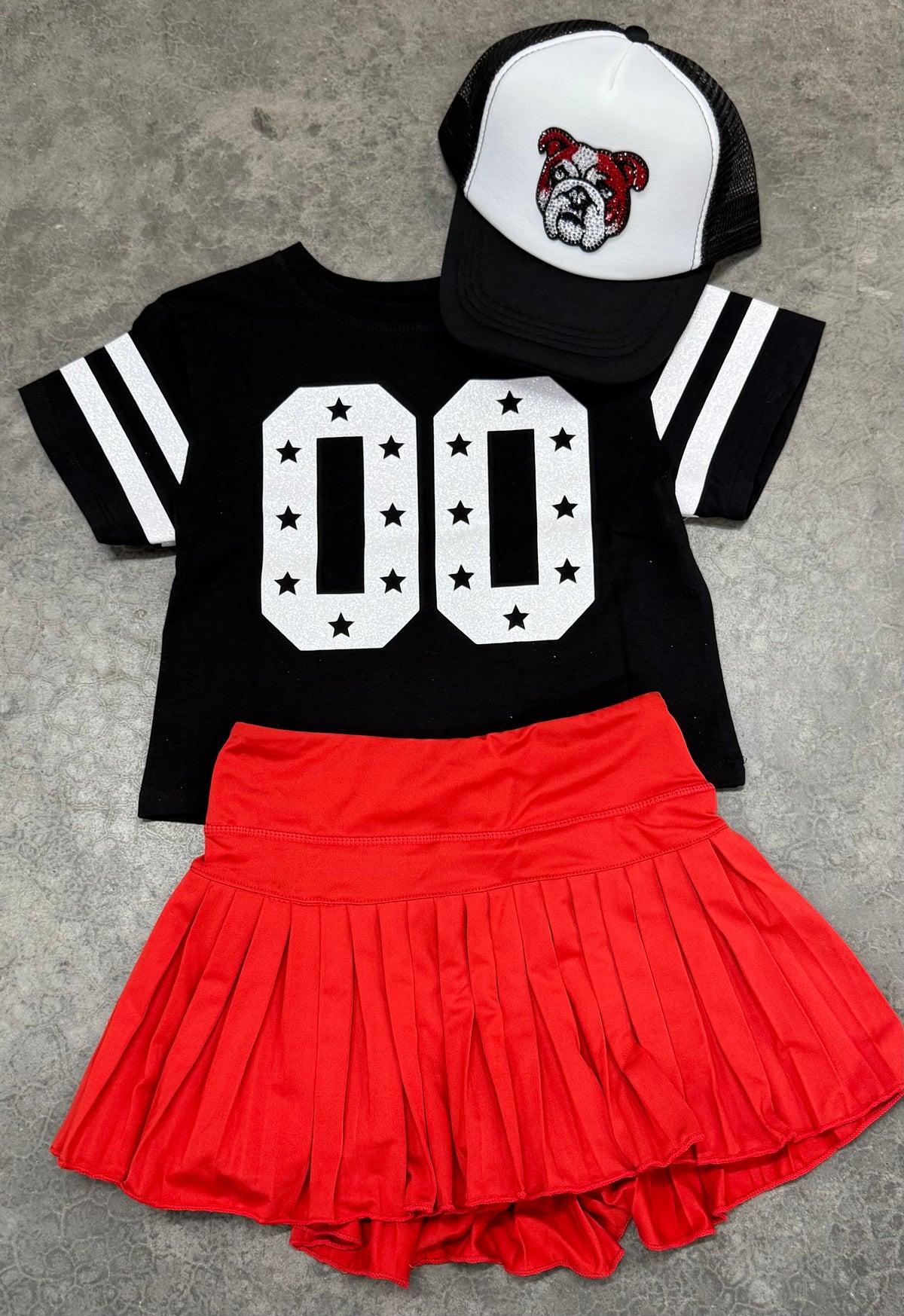 Mini Pleated Skort- Red