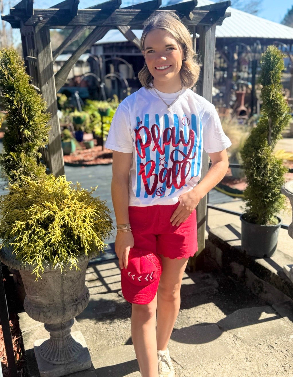 Play Ball Metallic tee