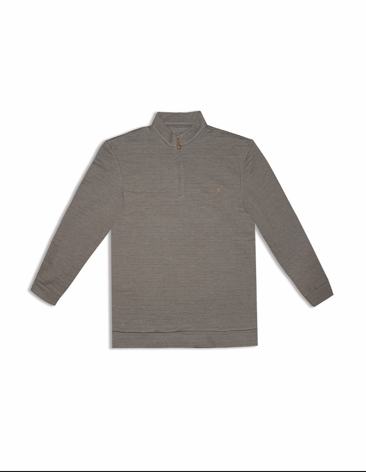 Bar-stitch Quarter Zip - Hideout Heather