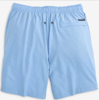 Water-Activated Printed Swim Short-Baby Blue