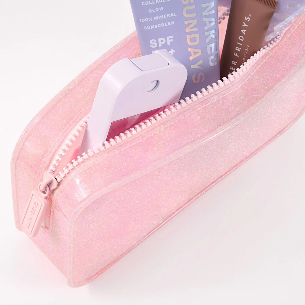 Jelly Makeup Bag -Ballet Pink Twinkle
