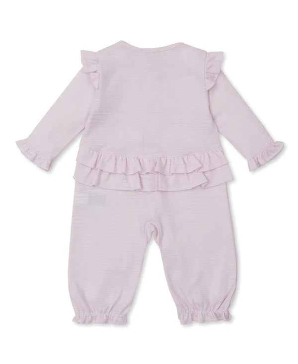 Forest Fanfare Pink Stripe Playsuit