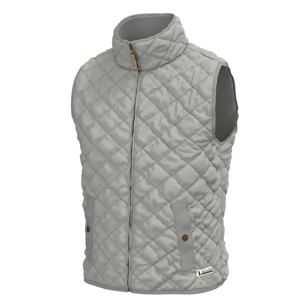Diamond Quilted Vest- Ash