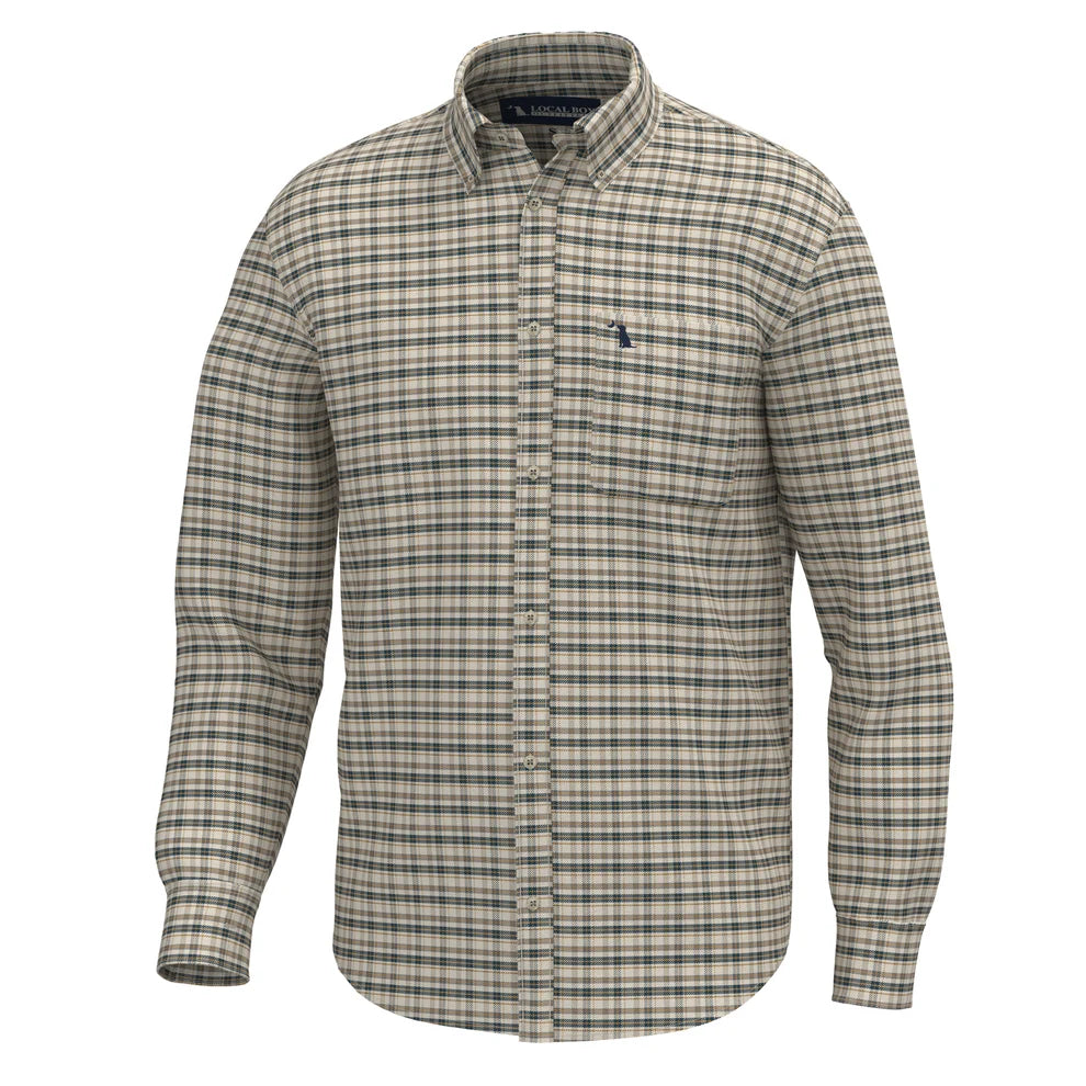 Scott Dress Shirt - Sand/Rust/Navy