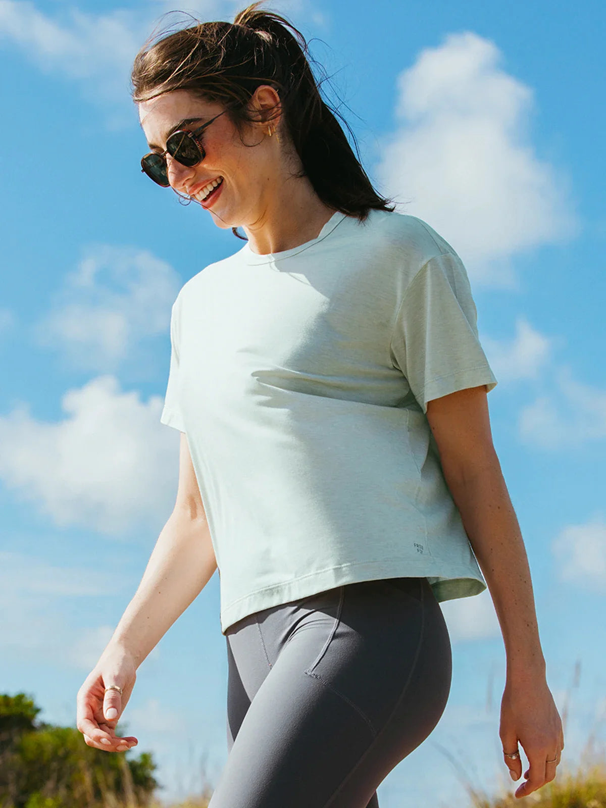 Women's Elevate Lightweight Tee- Ocean Mist