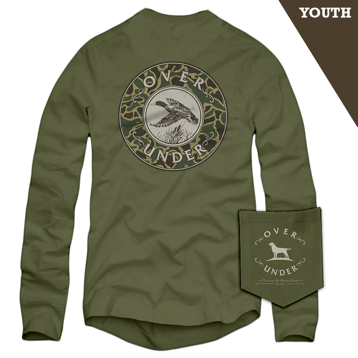 L/S Youth Mallard Shoot II Tee - Moss