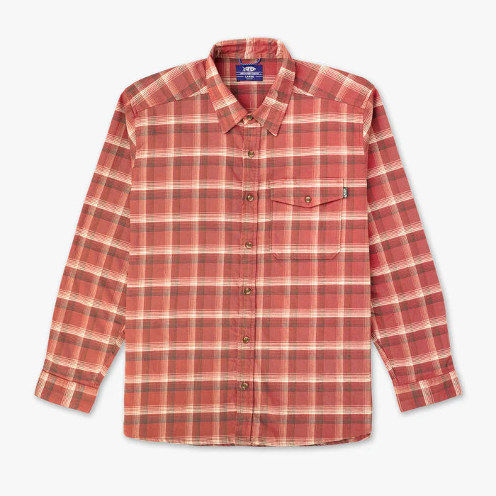 Lager LS Flannel Shirt- Redwood Buri