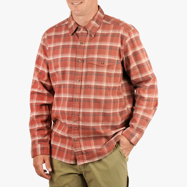 Lager LS Flannel Shirt- Redwood Buri