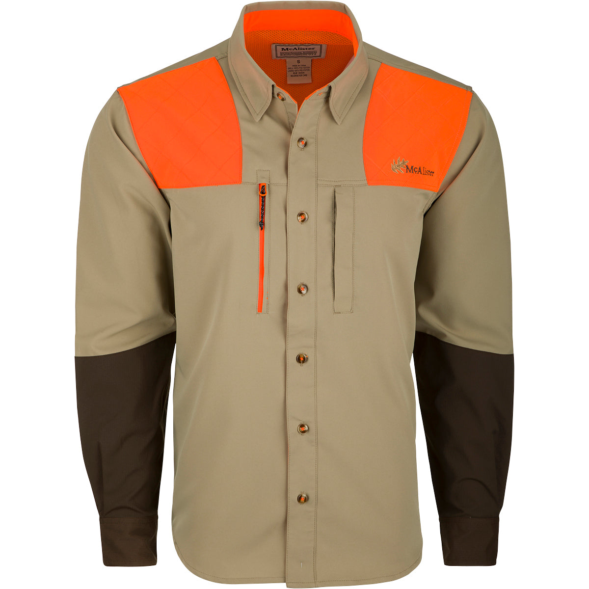 McAlister MST Upland Tech Shirt - Blaze Orange/Khaki