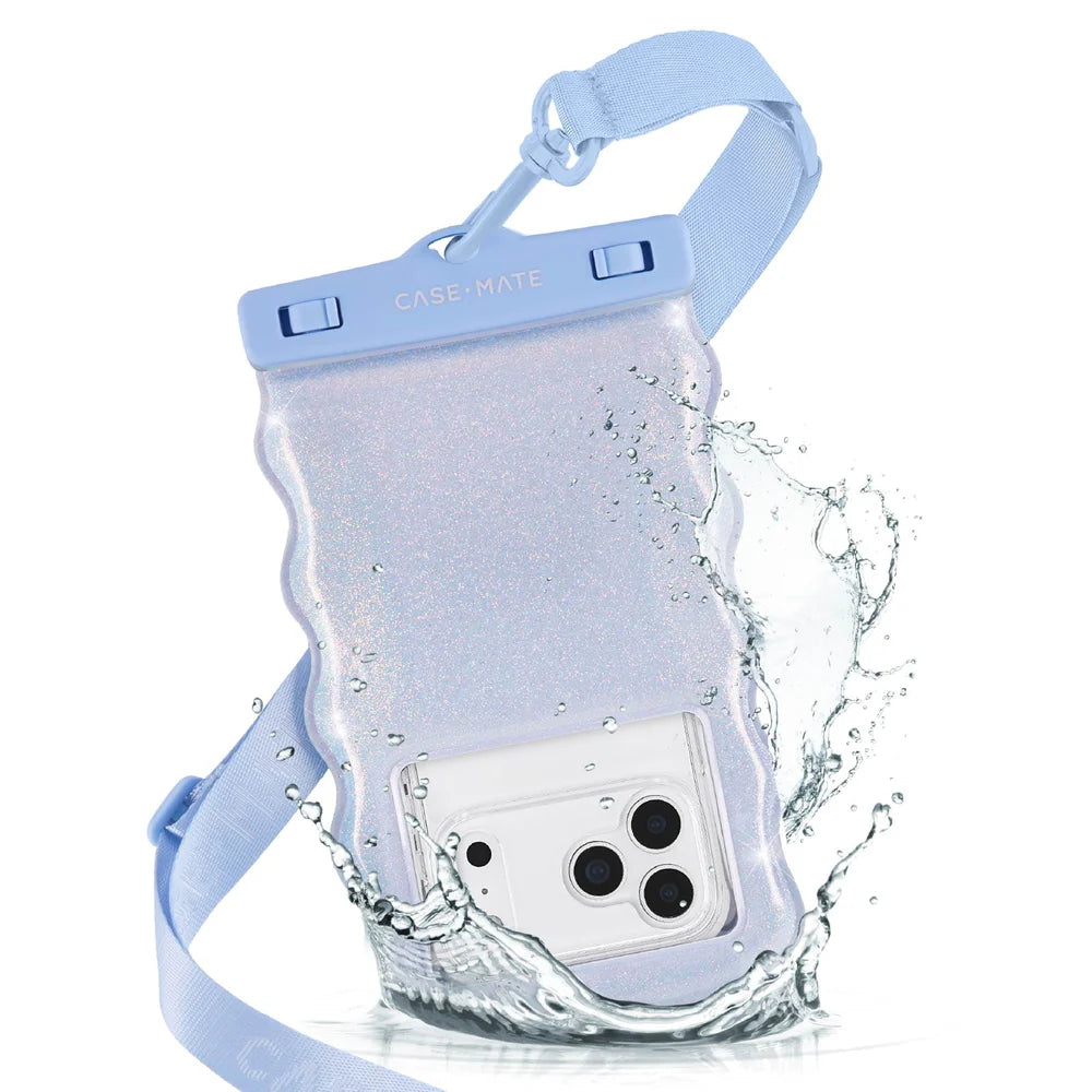 Wavy Waterproof Floating Phone Pouch- Mist Twinkle
