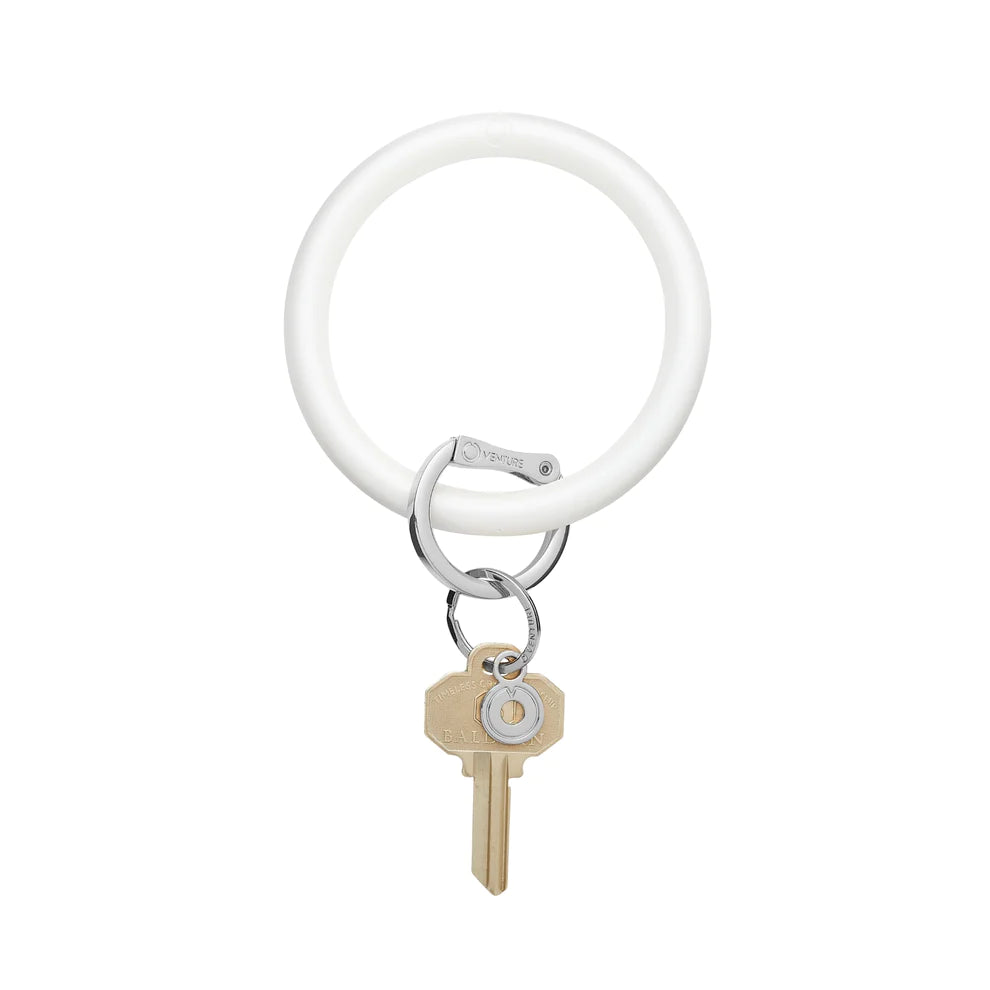 Silicone Big O Key Ring - Marshmello Pearlized