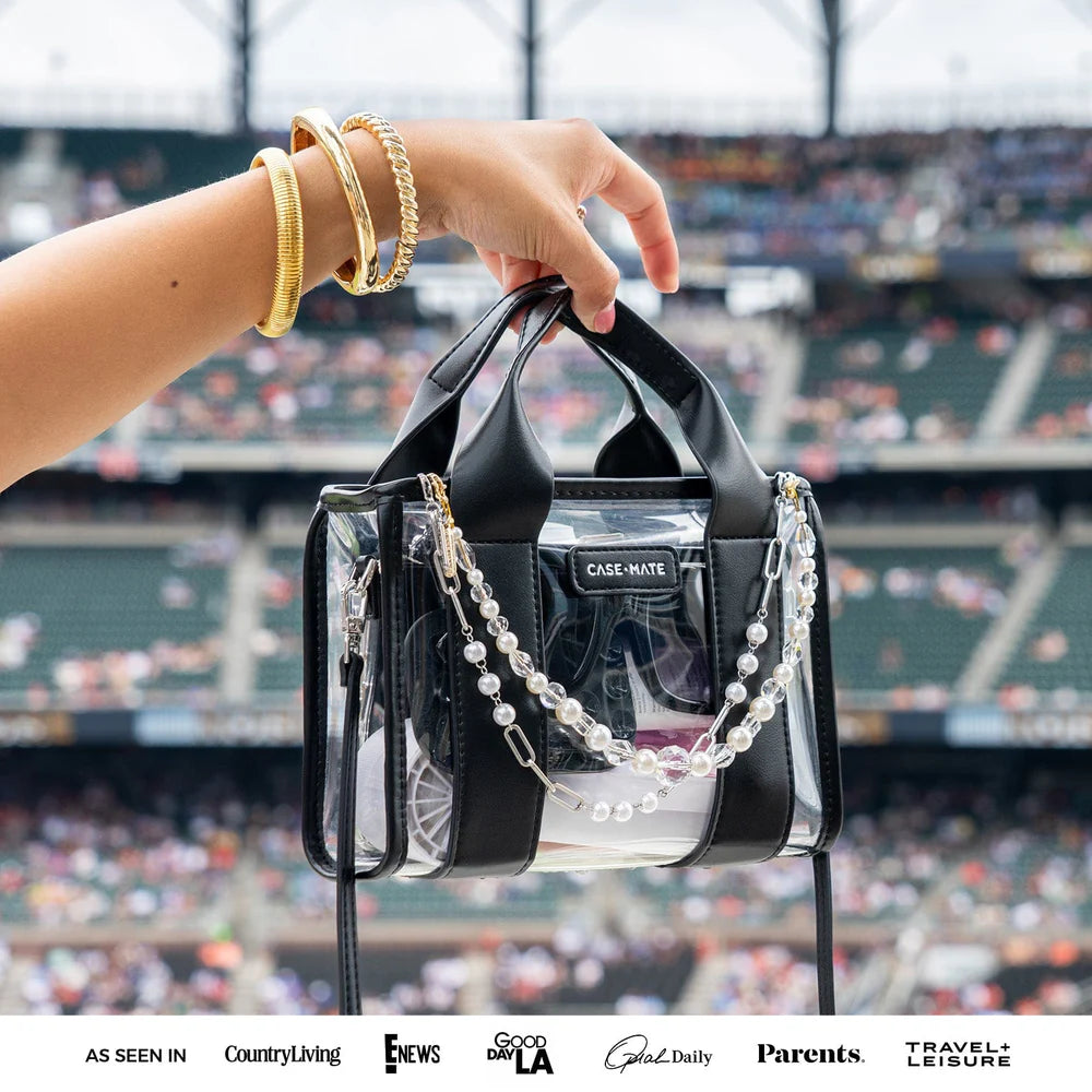 Clear Stadium Bag- Midnight Black