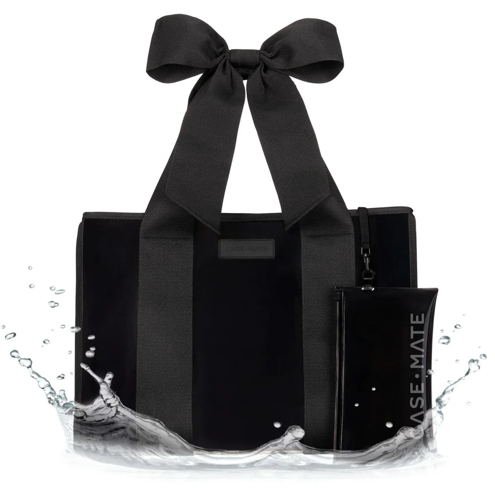 Jelly Tote Bag- Midnight Black Bow