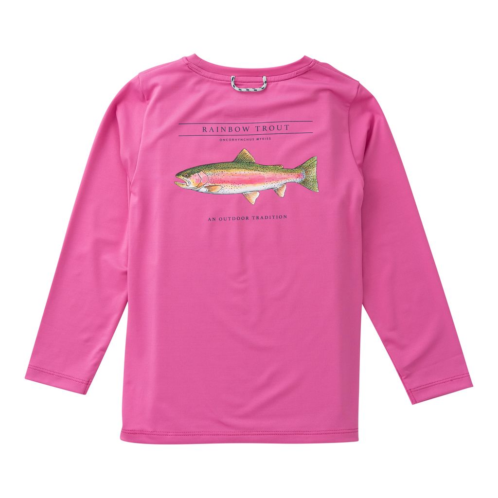 Girls Pro Performance L/S T-Shirt- Phlox Pink