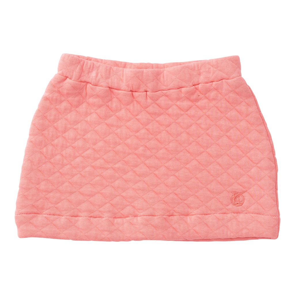 Girls Quilted Skirt- Geranium Pink