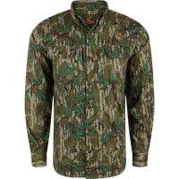 Youth Wingshooter Trey LS Shirt - Greenleaf