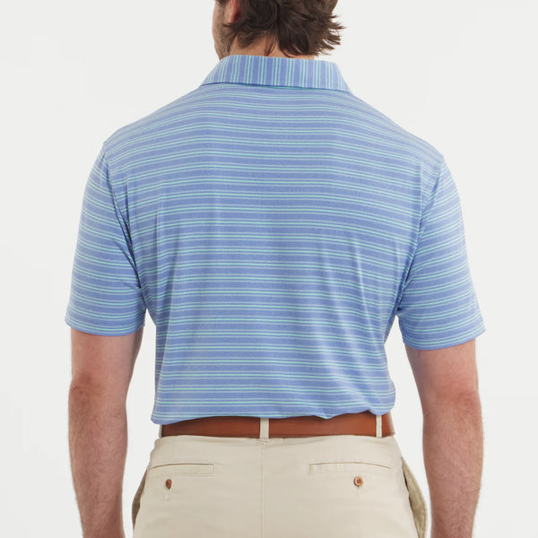 Maybourne Featherlight Stripe Polo - Lilac & Mint