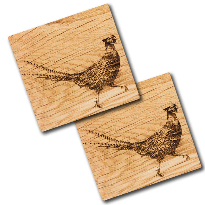 Pheasant Oak Coaster - Set of 2