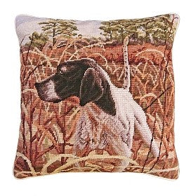 Needlepoint Pillow - Bird Dog