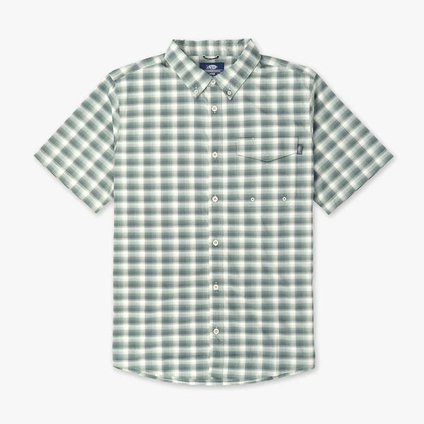 Portside SS Button Down Fishing Shirt - Jade Dust