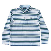 Long Sleeve Pro Performance Fishing Shirt: Blue Spruce Stripe