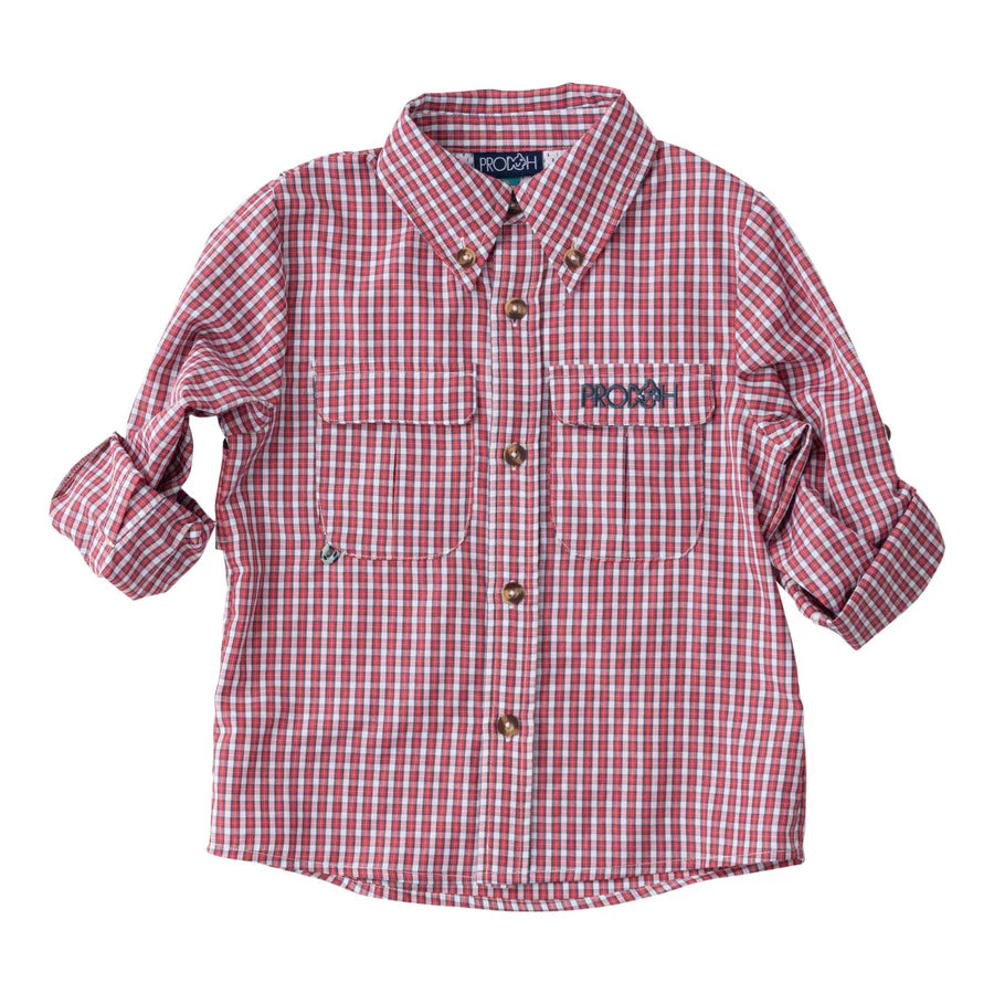 Founders Kids Fishing Shirt - Winterberry Plaid