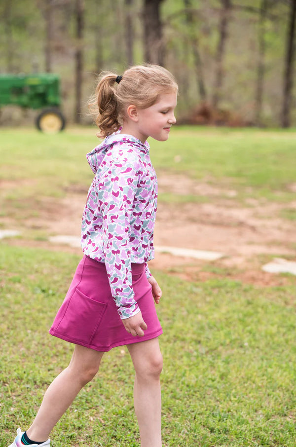 Girls Creekside Court Skort in Rose Sorbet