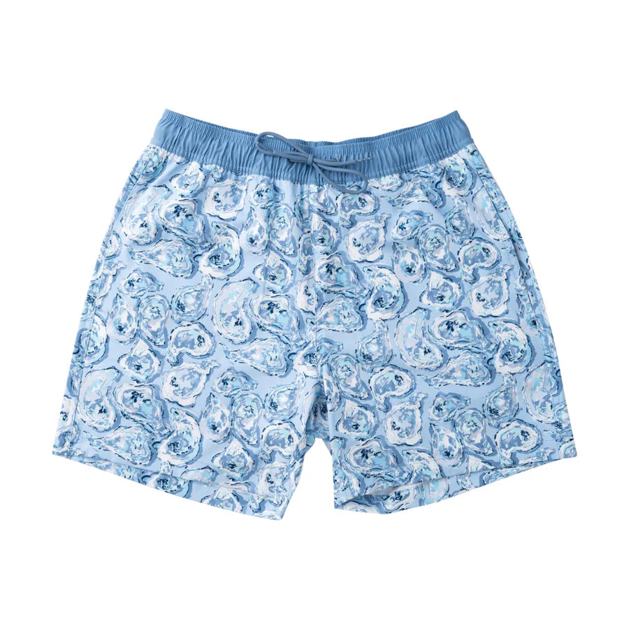 Mens Boogie Board Swim Shorts- Oyster Shell Print