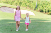 Girls' Sleeveless Solid Cotton Polo - Pink Frosting