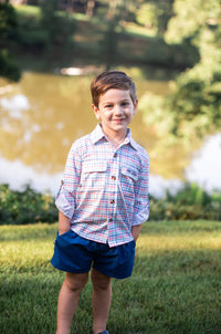 Boys' Long Sleeve Founders Kids Fishing Shirt Strawberry Ice Tide Point Plaid