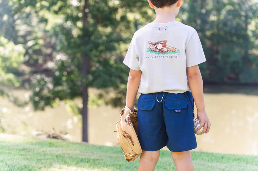 Kid's Cotton Short Sleeve T-shirt – Baseball Glove Art