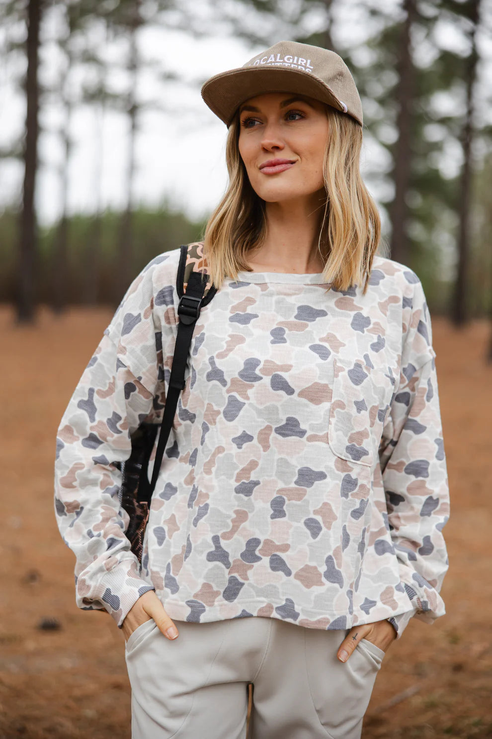 LG Revive Crewneck Top - Forest Camo Flora