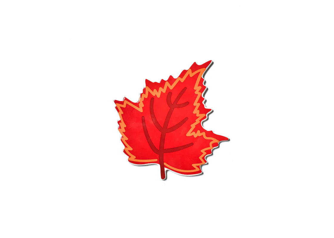 Happy Everything Red Fall Leaf Mini Attachment