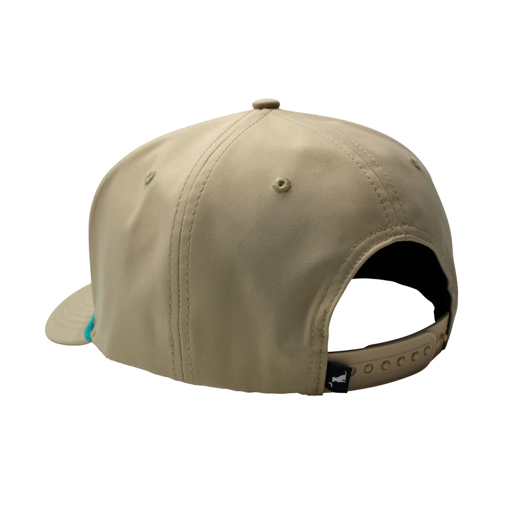 Retro Patch Rope Hat - Khaki/Teal