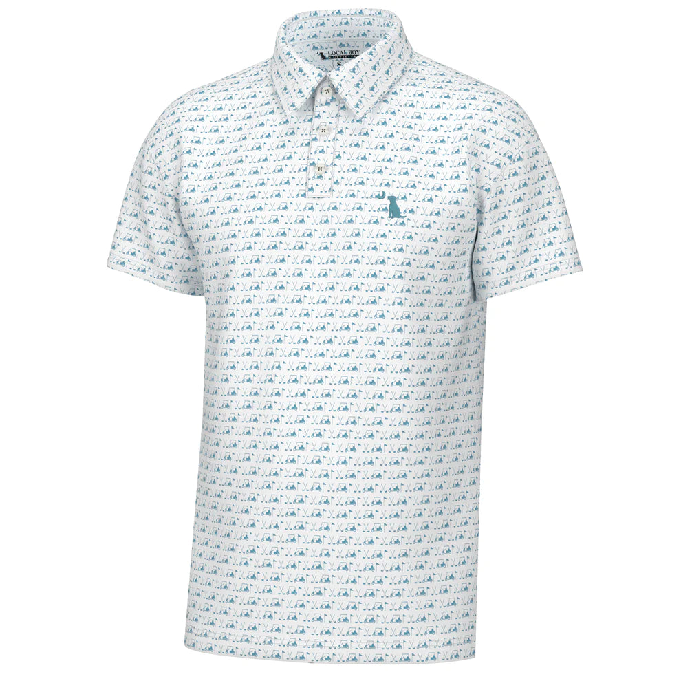 Dirty Myrtle Golf Polo- White