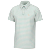 Surfside Polo - Teal/Coral/White