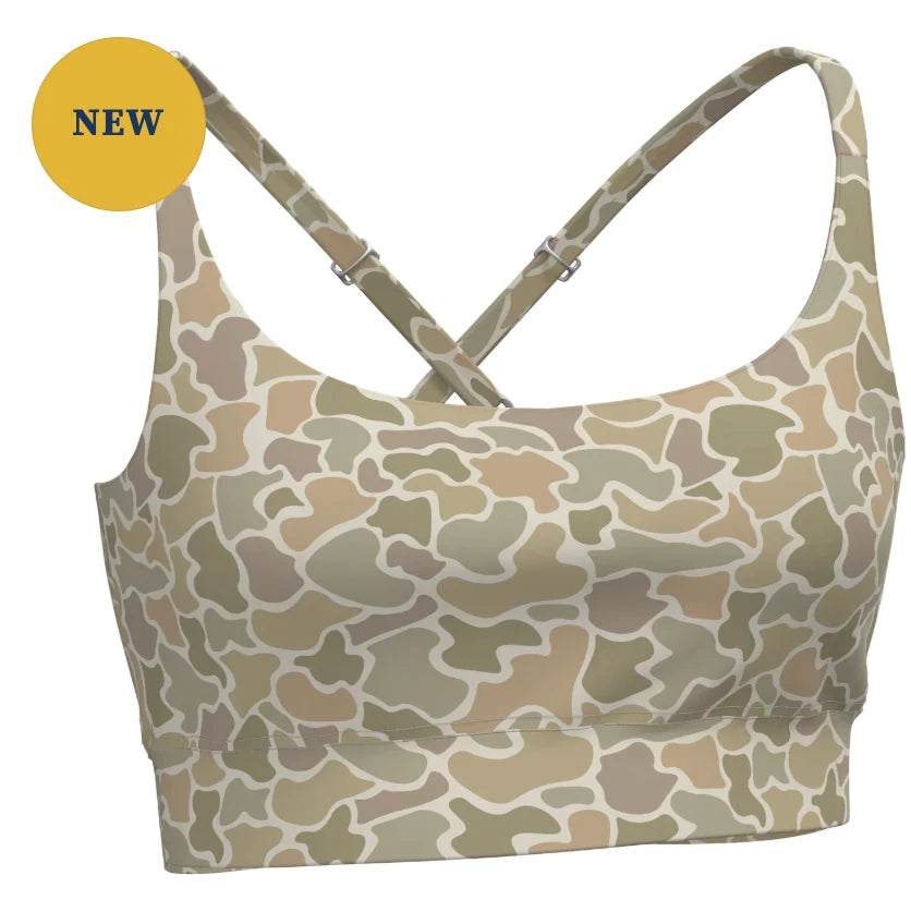 Local Girl Sports Bra 2.0- Forest Camo Dessert