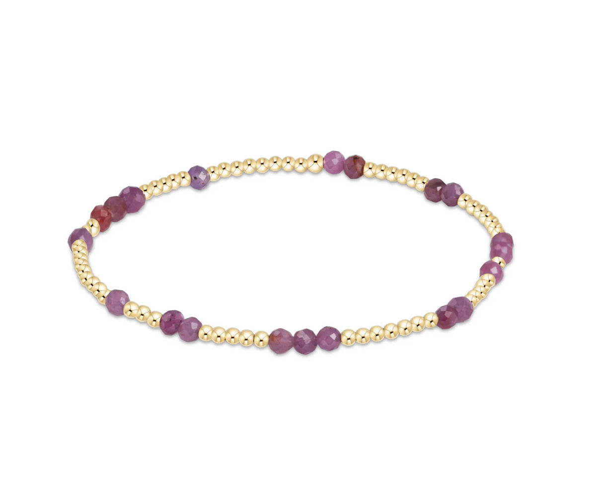 Extended Hope Unwritten Gemstone Bracelet - Ruby