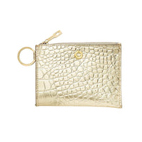Keychain Wallet - Ossential Gold Leather Card Holder