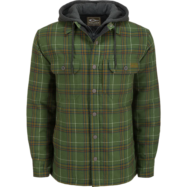 The Campfire Flannel Hoodie - Kalamata Olive