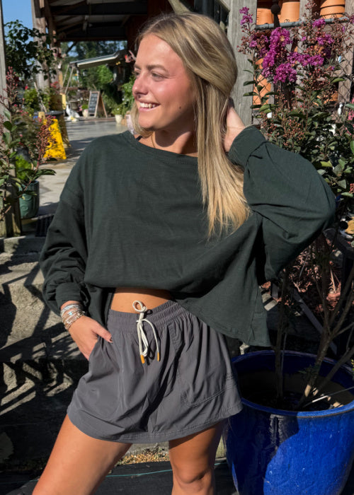 The Ava Top - Hunter Green