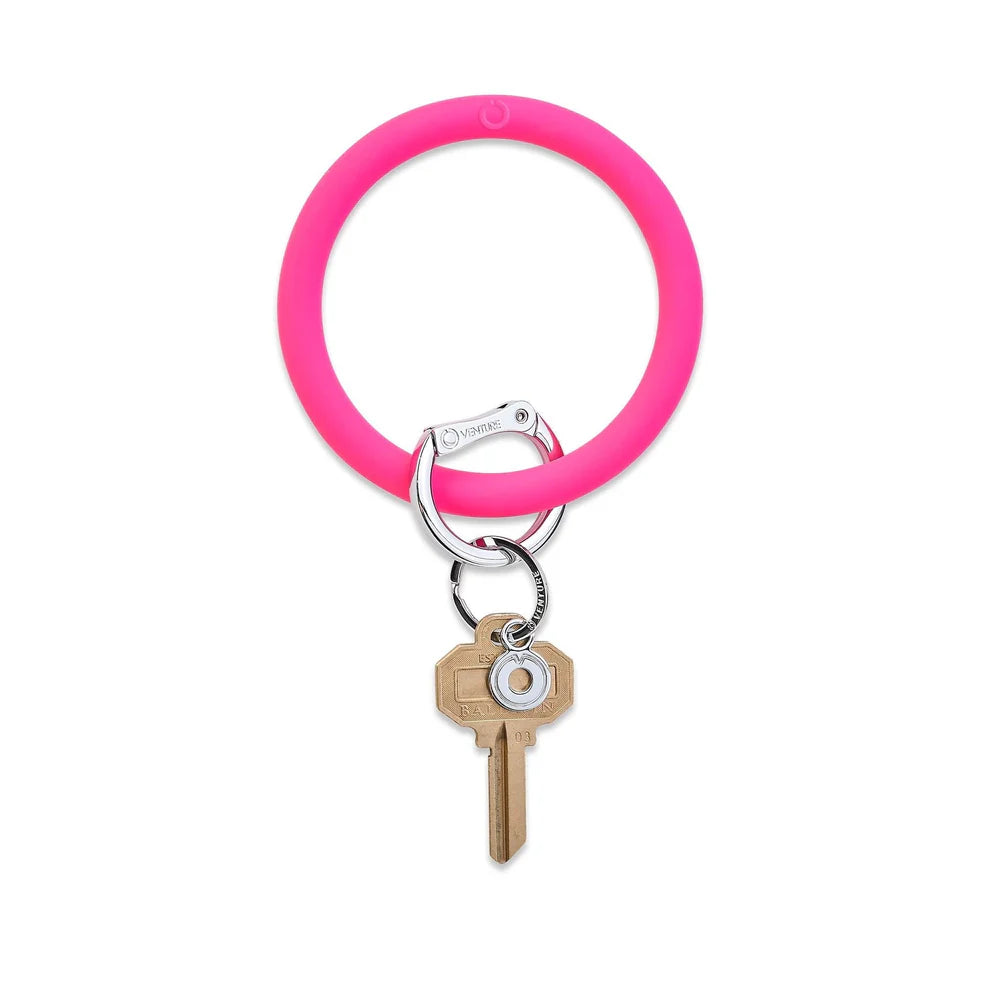 Silicone Big O Key Ring - Tickled Pink