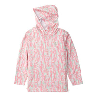 Girls Pro Performance Hoodie T-Shirt- Geranium Pink Stay in the Lines