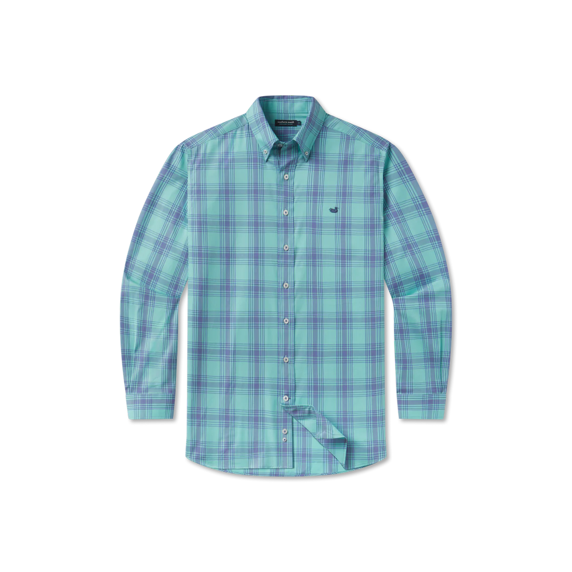 Tupelo Windowpane Dress Shirt - Mint & Slate