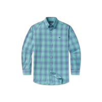 Tupelo Windowpane Dress Shirt - Mint & Slate