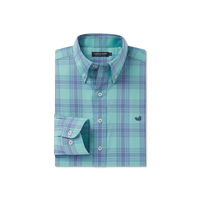 Tupelo Windowpane Dress Shirt - Mint & Slate