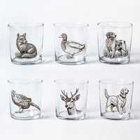 Wildlife Assorted Lowball Glasses