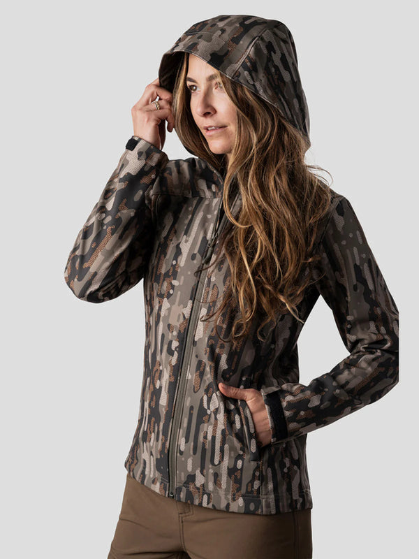 Ladies Heritage Duck Hooded Active Jacket - Woodland