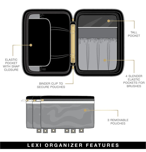 Lexi Travel Organizer -Gold Quilted