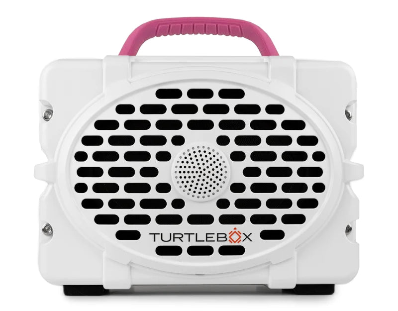 Turtle box- White with Pink Handle